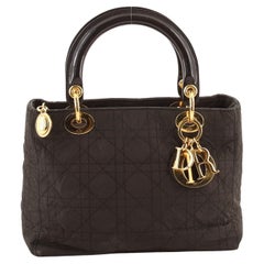 Christian Dior Sac Lady Dior Vintage Cannage Quilt Nylon Moyen