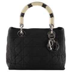 Christian Dior Sac Lady Dior Vintage Cannage Quilt Nylon Moyen