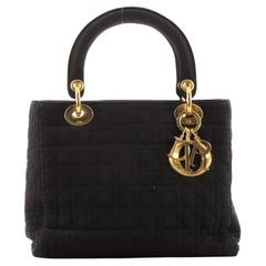 Christian Dior Sac Lady Dior Vintage Cannage Quilt Nylon Moyen