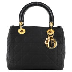 Christian Dior Sac Lady Dior Vintage Cannage Quilt Nylon Moyen