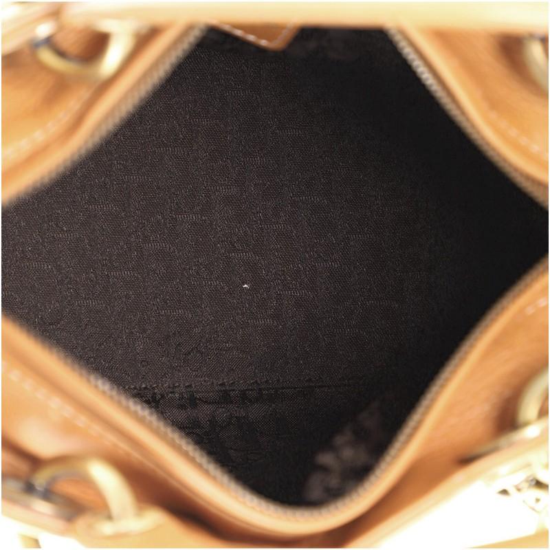 Brown Christian Dior Vintage Lady Dior Bag Leather Medium