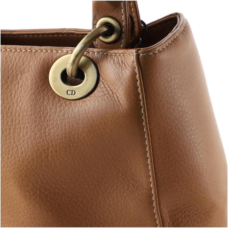 Christian Dior Vintage Lady Dior Bag Leather Medium In Good Condition In NY, NY