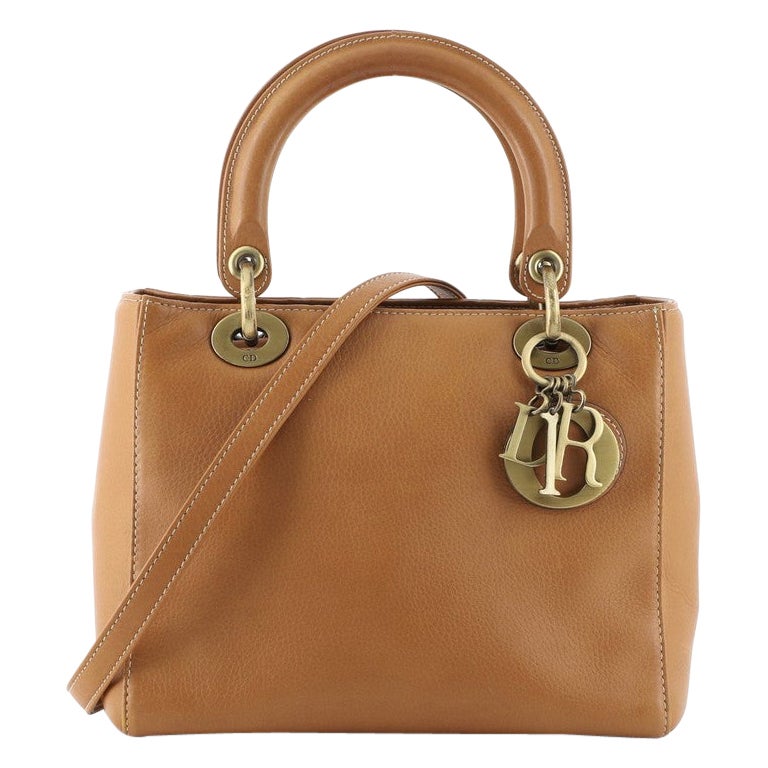 Christian Dior Vintage Lady Dior Bag Leather Medium