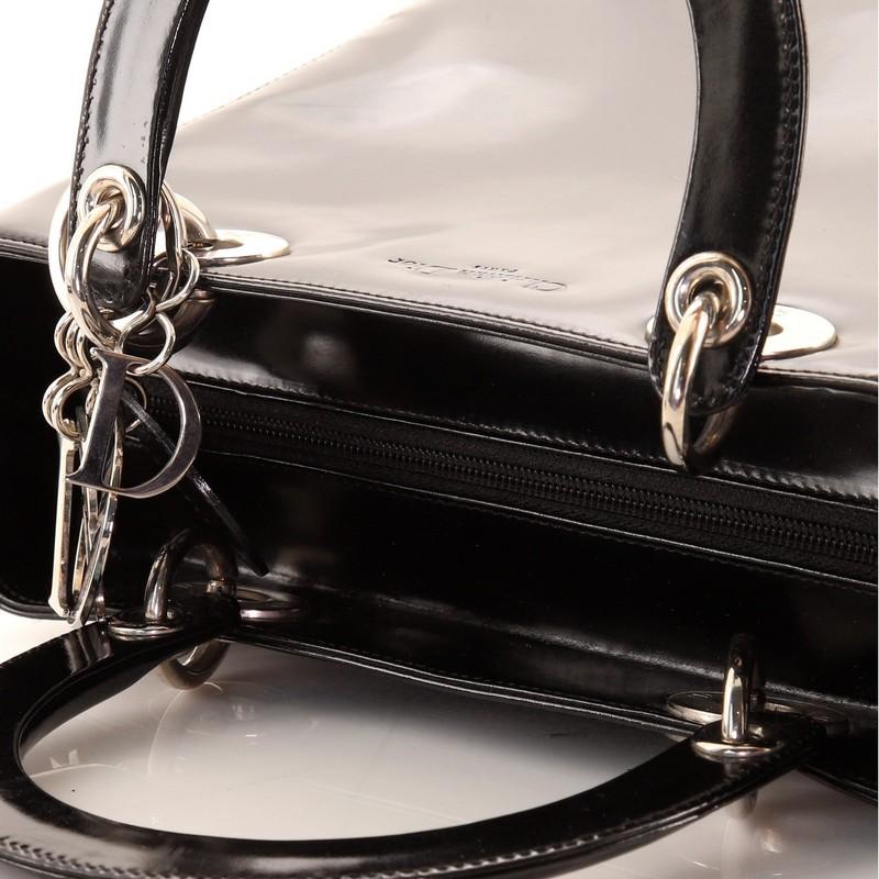 Christian Dior Vintage Lady Dior Bag Patent Medium 1