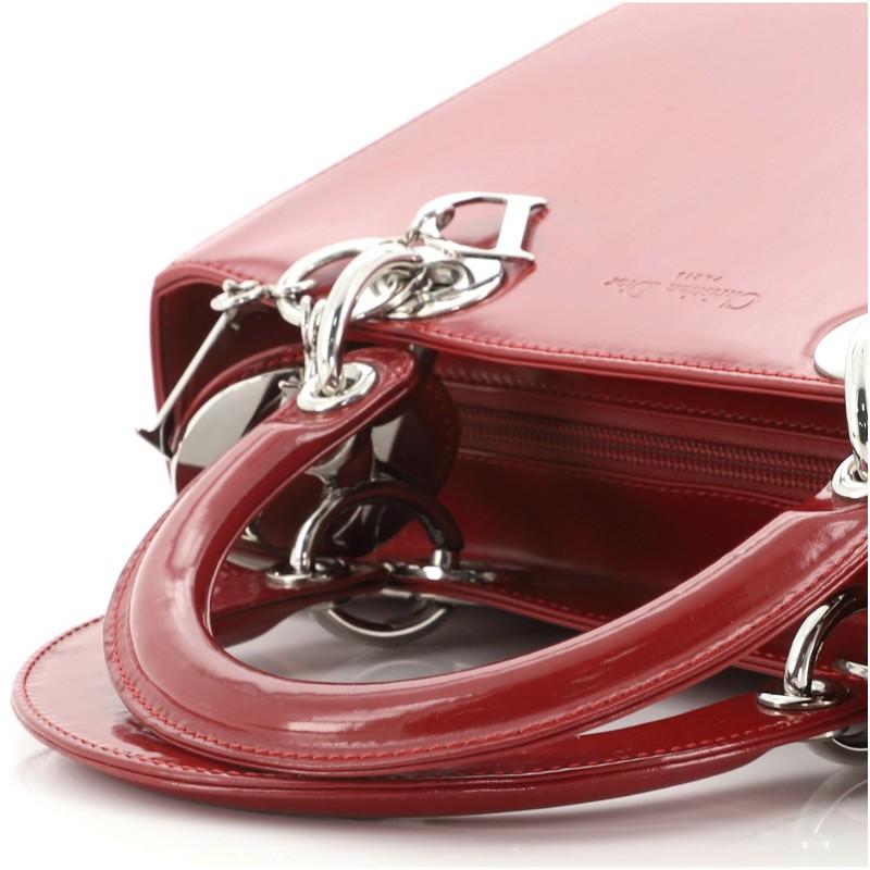 Christian Dior Vintage Lady Dior Bag Patent Medium 1