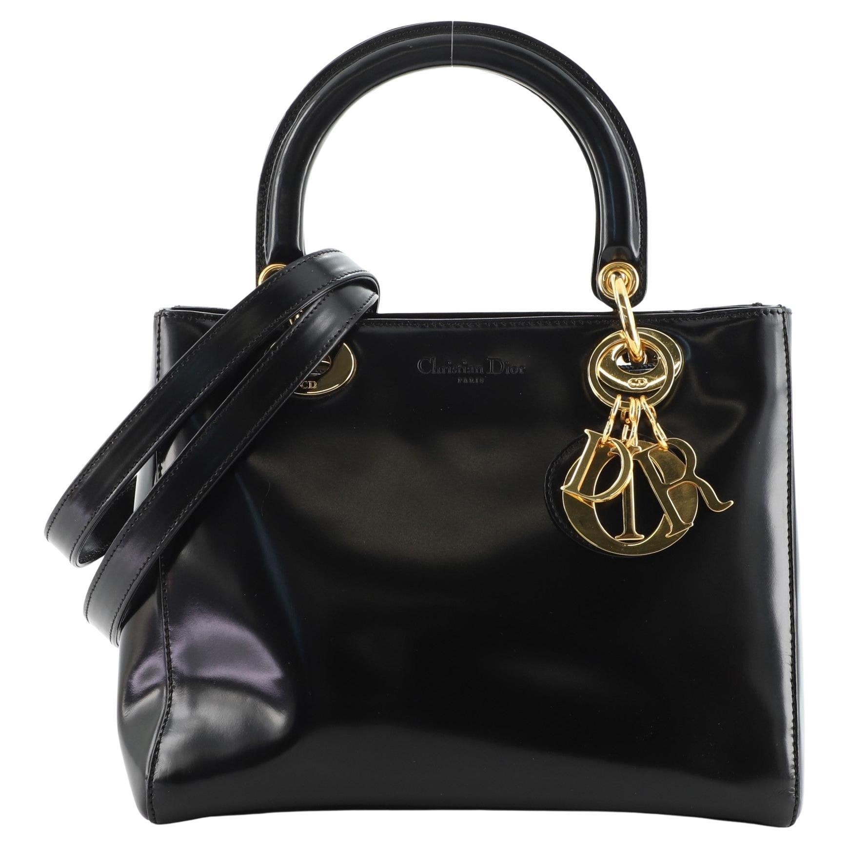 Christian Dior Vintage Lady Dior Bag Patent Medium