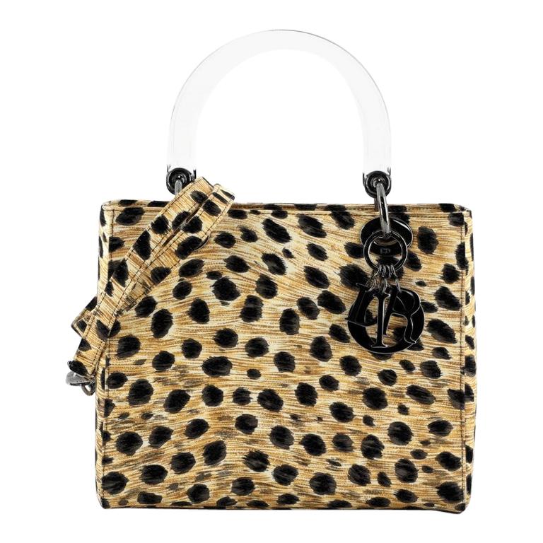 Christian Dior Vintage Lady Dior Bag Printed Canvas Medium at 1stDibs