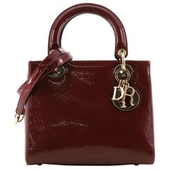 Christian Dior Vintage Lady Dior Bag Ultimate Embossed Patent Medium