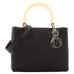 Christian Dior Vintage Lady Dior Canvas with Resin Medium