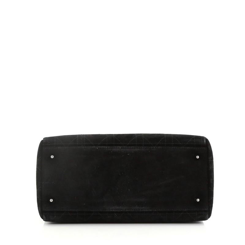 Women's or Men's Christian Dior Vintage Lady Dior Handbag Stitched Cannage Suede