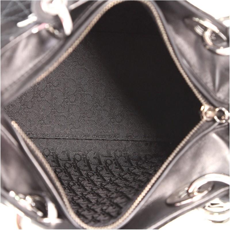 Christian Dior Vintage Lady Dior Handbag Stitched Cannage Suede 1