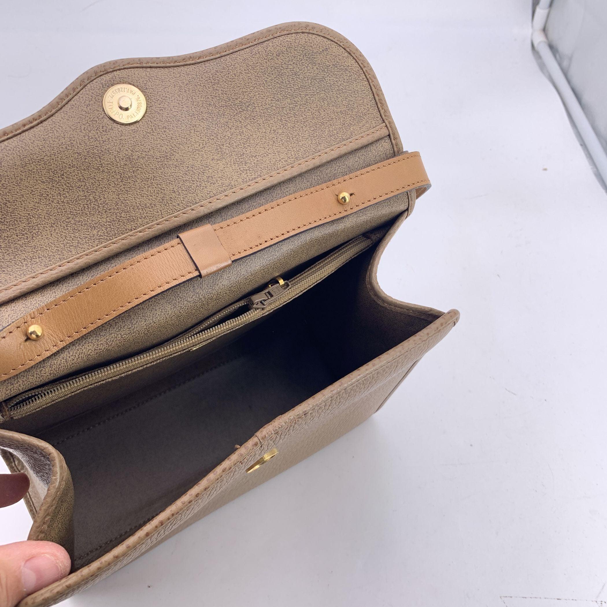 Christian Dior Vintage Light Brown Leather 2 Way Bag Shoulder Bag For Sale 1