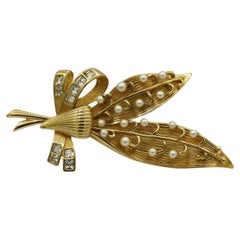 CHRISTIAN DIOR Vintage Lily of the Valley Brooch