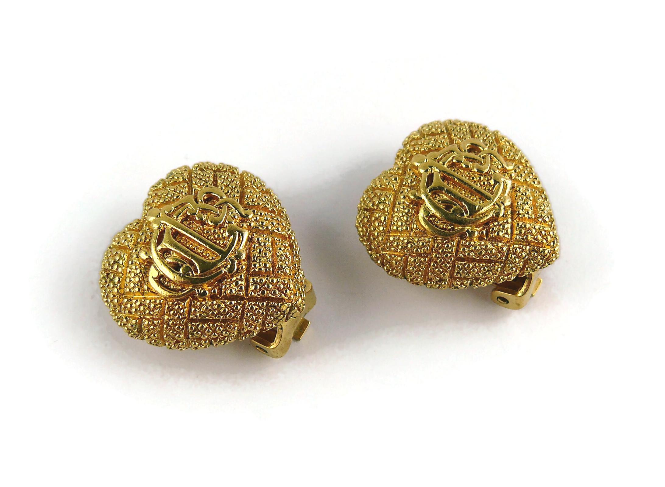 christian dior heart earrings