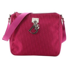 Christian Dior Vintage Lovely Zip Crossbody Diorissimo Nylon and Leather Small