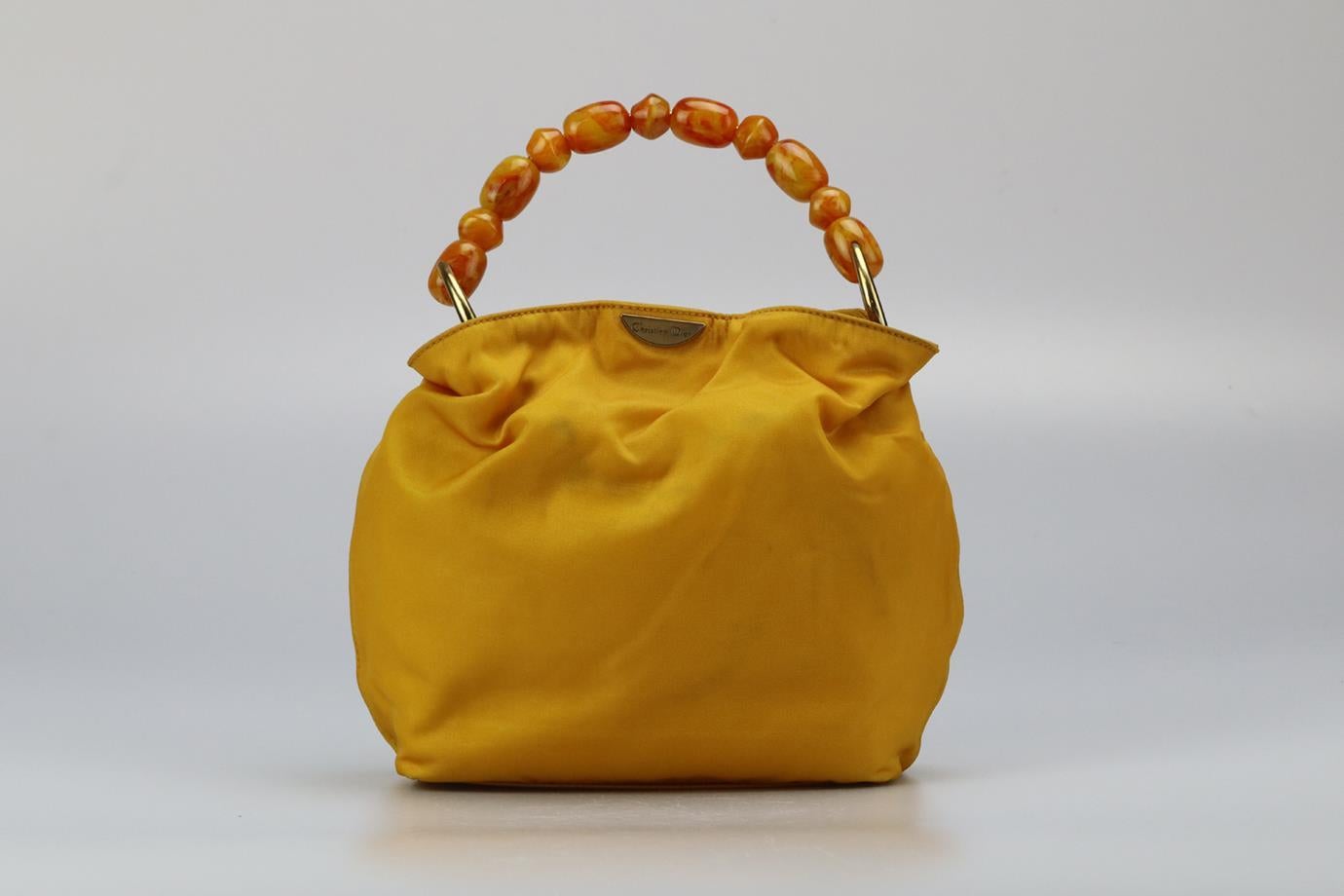 Christain Dior Vintage Malice Nylon Tote Bag. Yellow. Open Top. Comes with - authenticity card. Condition: Used. Fair condition - Marks exterior and interior lining; see pictures.
