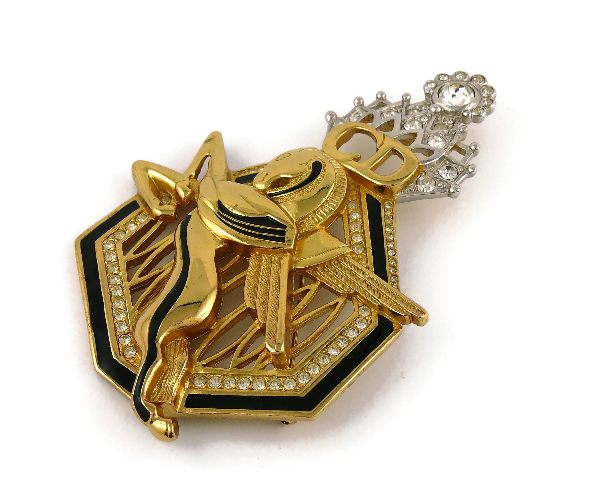 Christian Dior Vintage Broche Pegaso Art Decó Masivo en venta 1