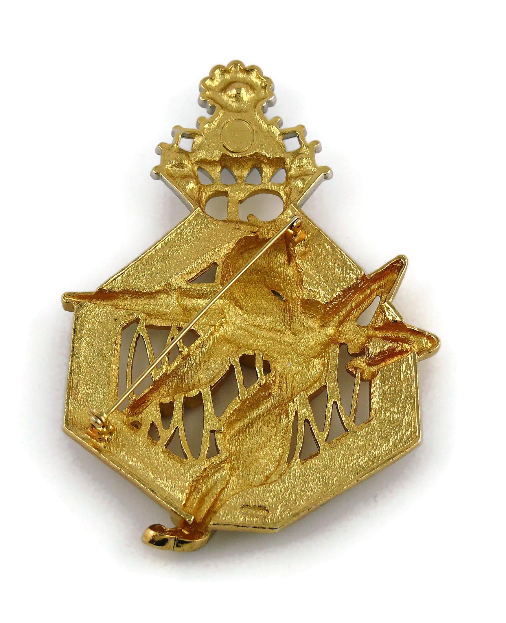 Christian Dior Vintage Broche Pegaso Art Decó Masivo en venta 3