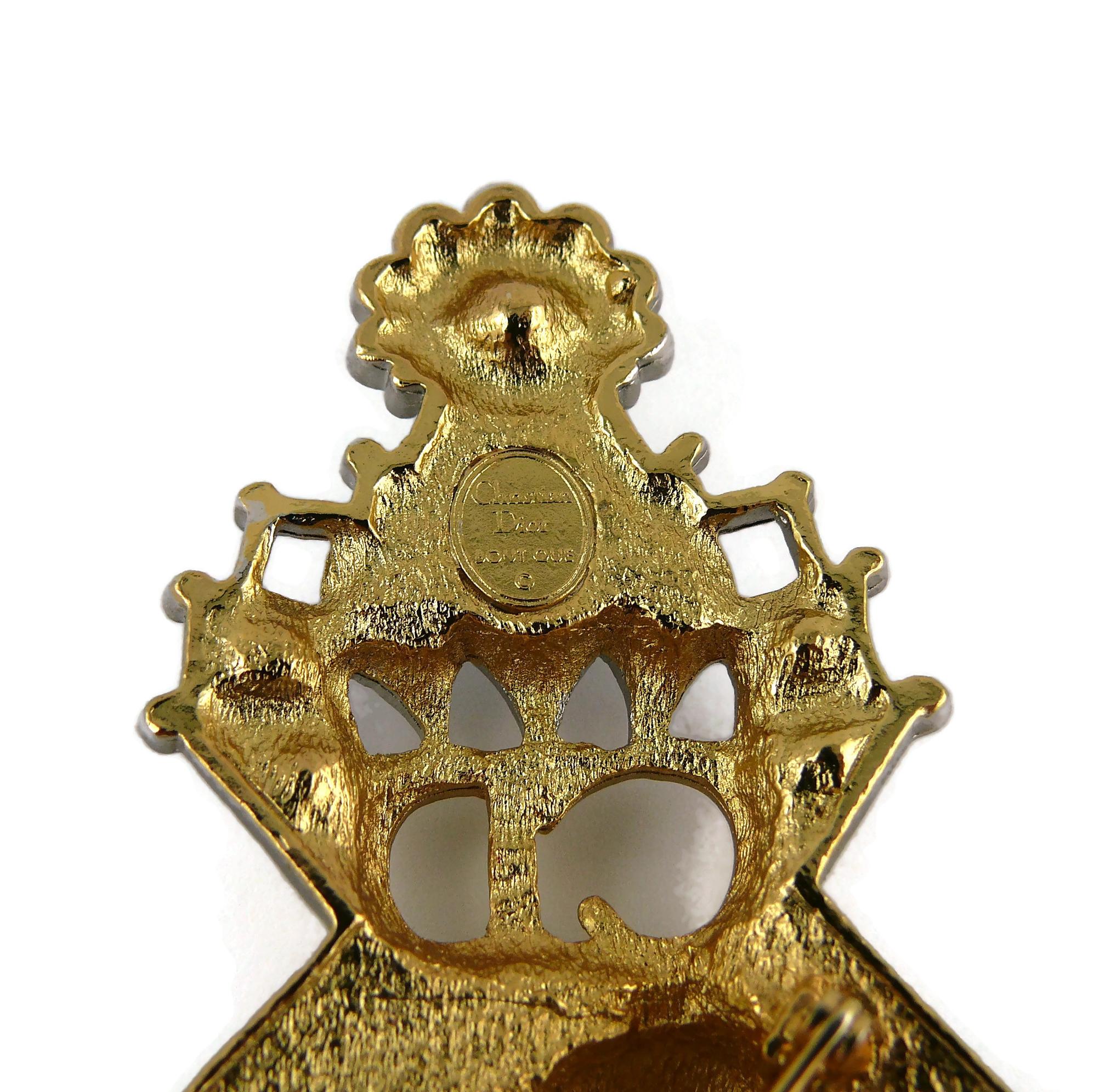 Christian Dior Vintage Broche Pegaso Art Decó Masivo en venta 4