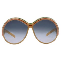 Christian Dior Vintage Mint Beige Oversize Sunglasses 2040 65mm 130mm