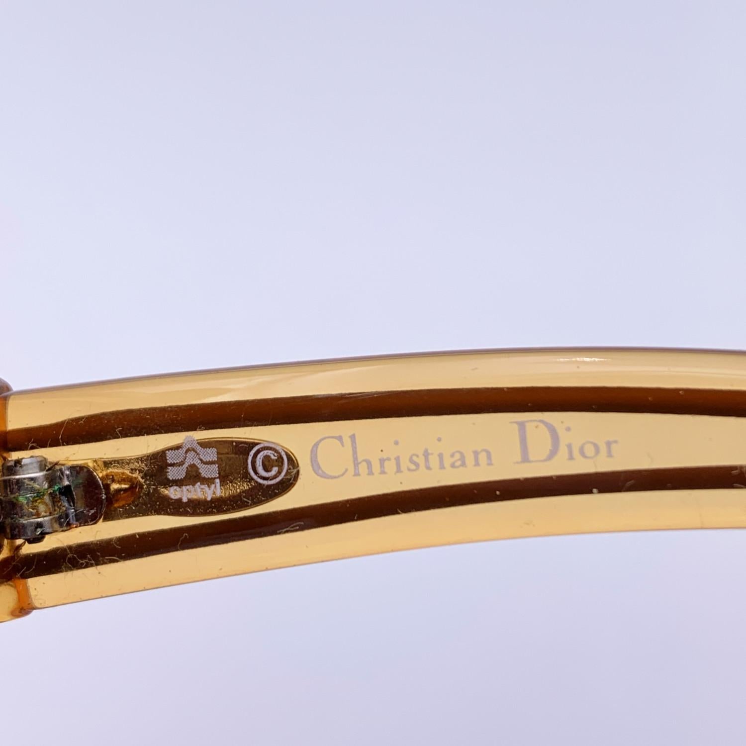 Christian Dior Vintage Mint Orange Oversize Sunglasses 2040 130 mm In New Condition For Sale In Rome, Rome