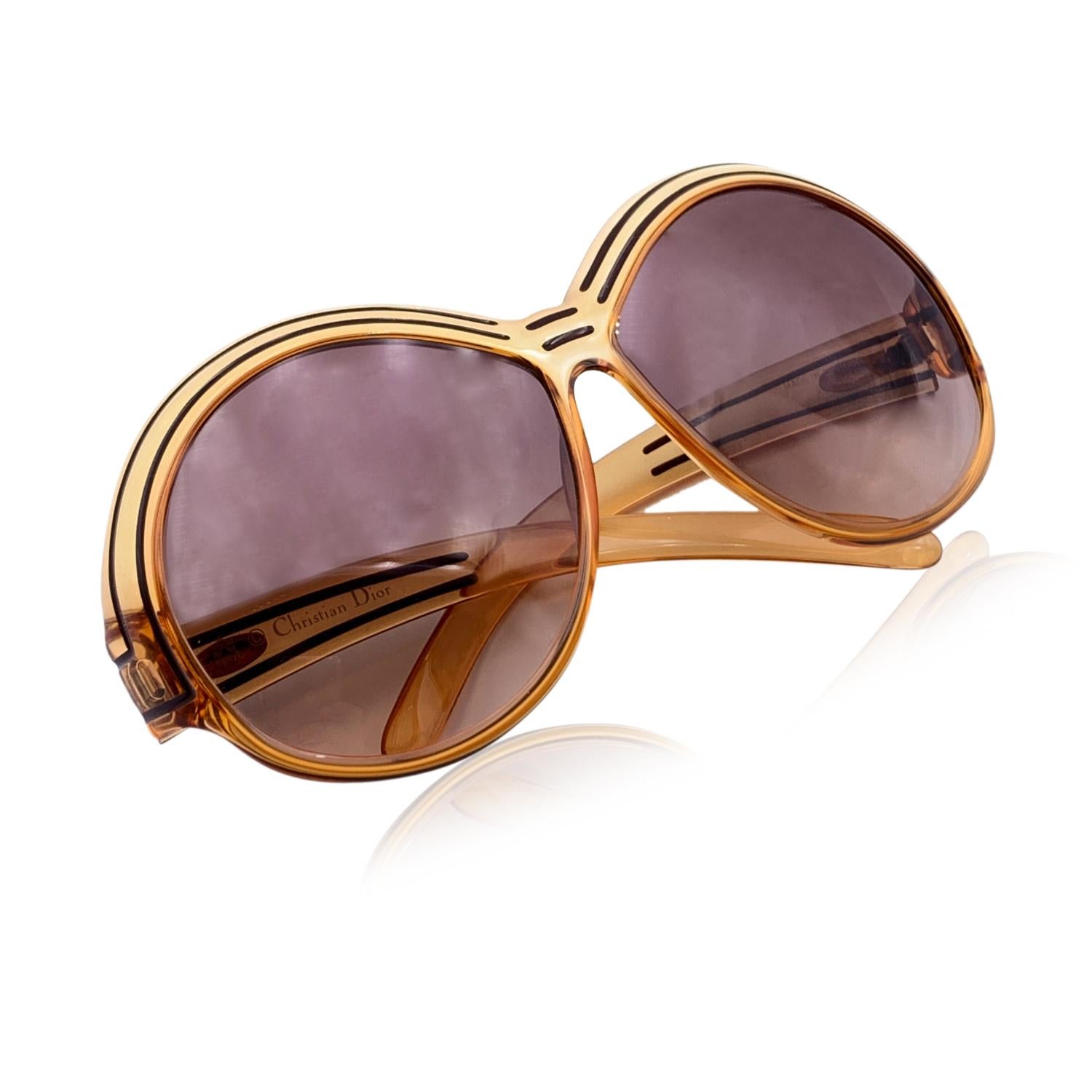 Christian Dior Vintage Mint Orange Oversize Sunglasses 2040 130 mm For Sale 2