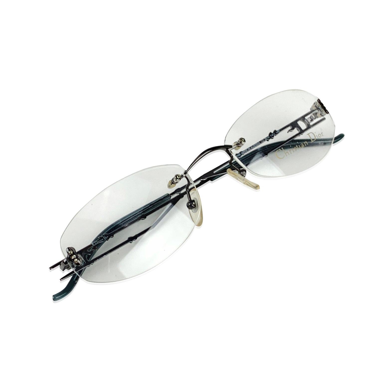 Gray Christian Dior Vintage Mint Rimless Eyeglasses 3616 55/19 140 mm