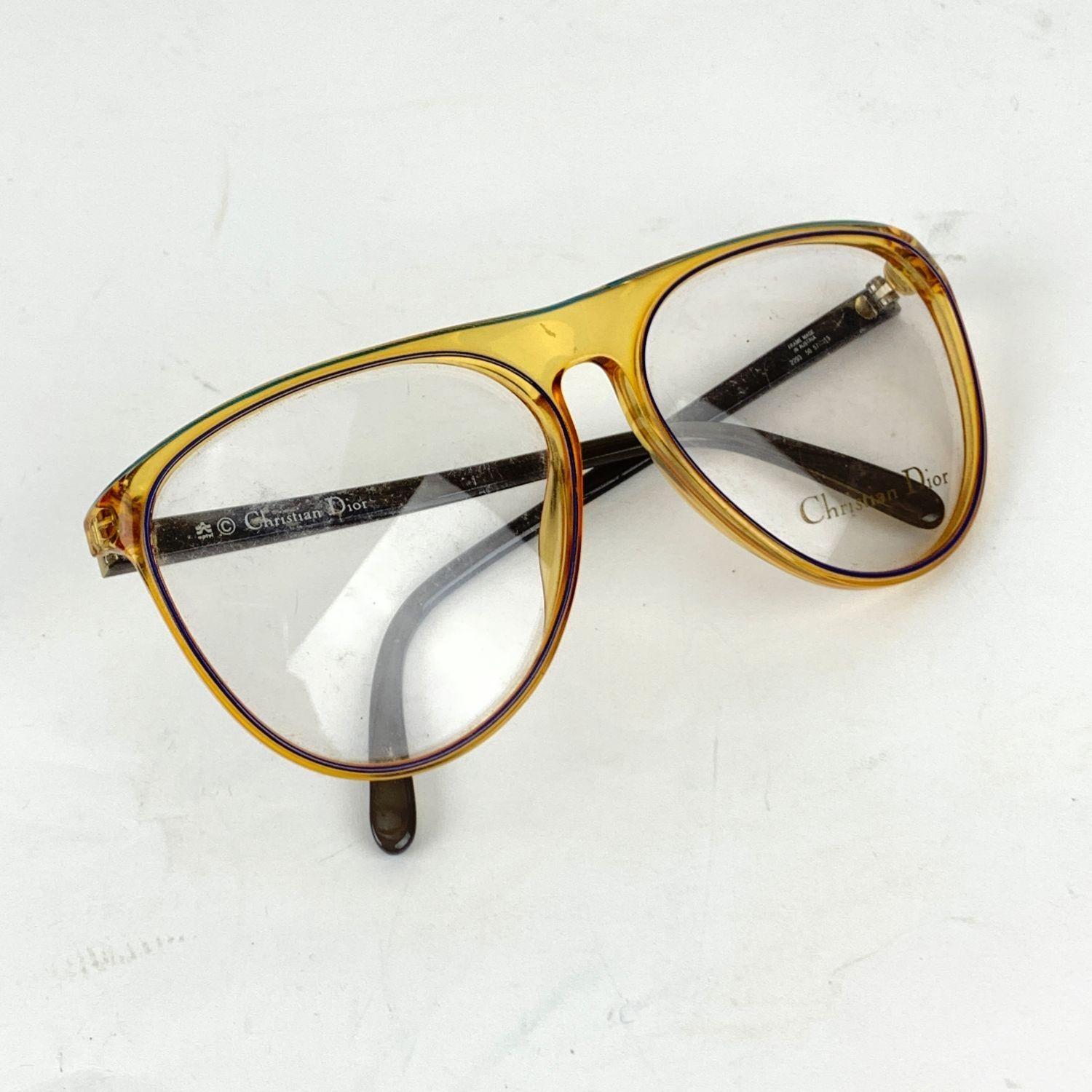 Christian Dior Vintage Mint Unisex Eyeglasses 2293 Optyl 57/13 125 mm In New Condition In Rome, Rome