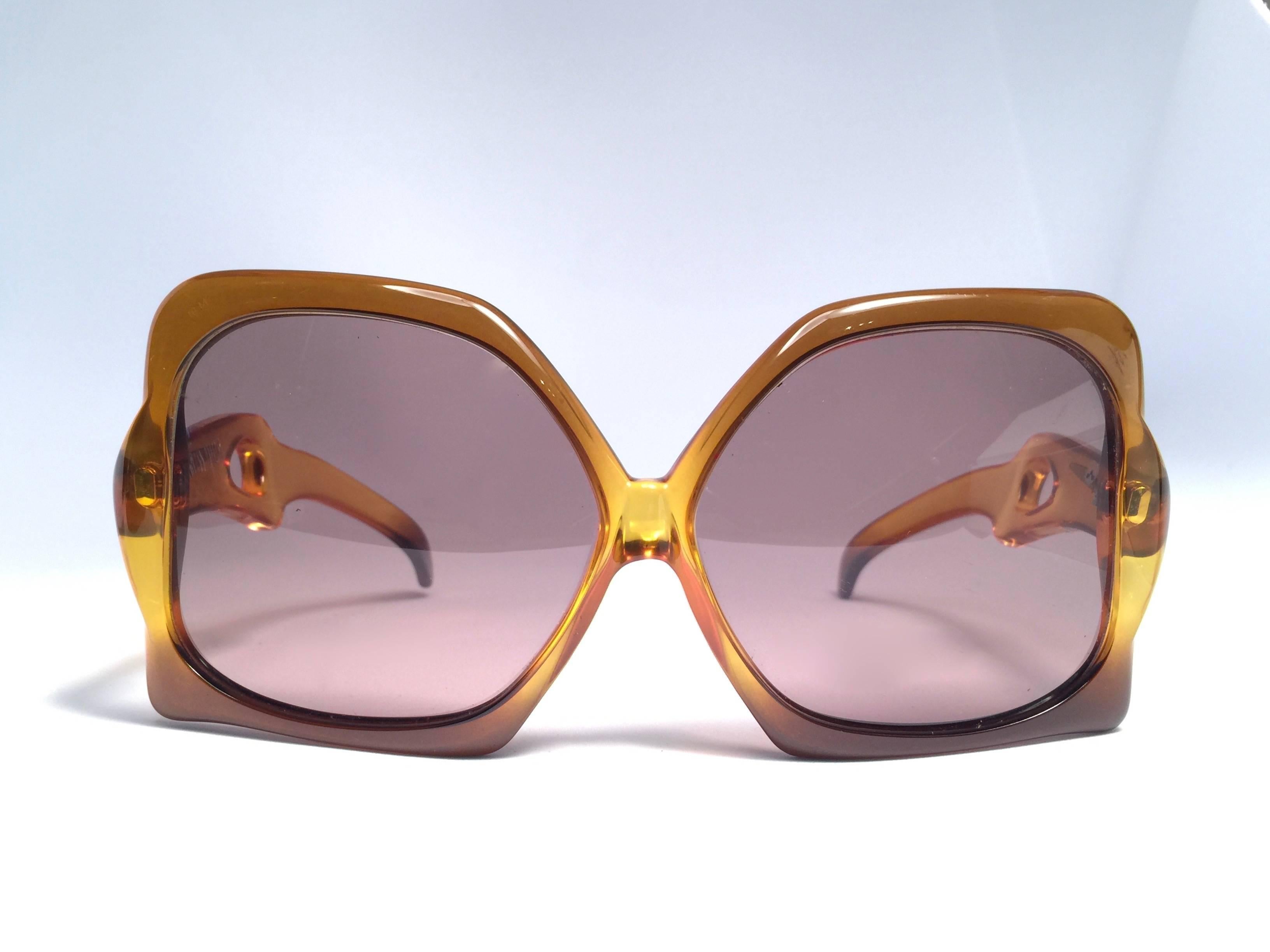 Gray Christian Dior Vintage Miss Dior Oversized Optyl Sunglasses, 1970s For Sale