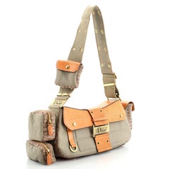 Christian Dior Vintage Multi-Pocket Street Chic Columbus Bag Canvas with