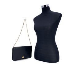 Christian Dior Vintage Navy Blue Leather Flap Shoulder Bag