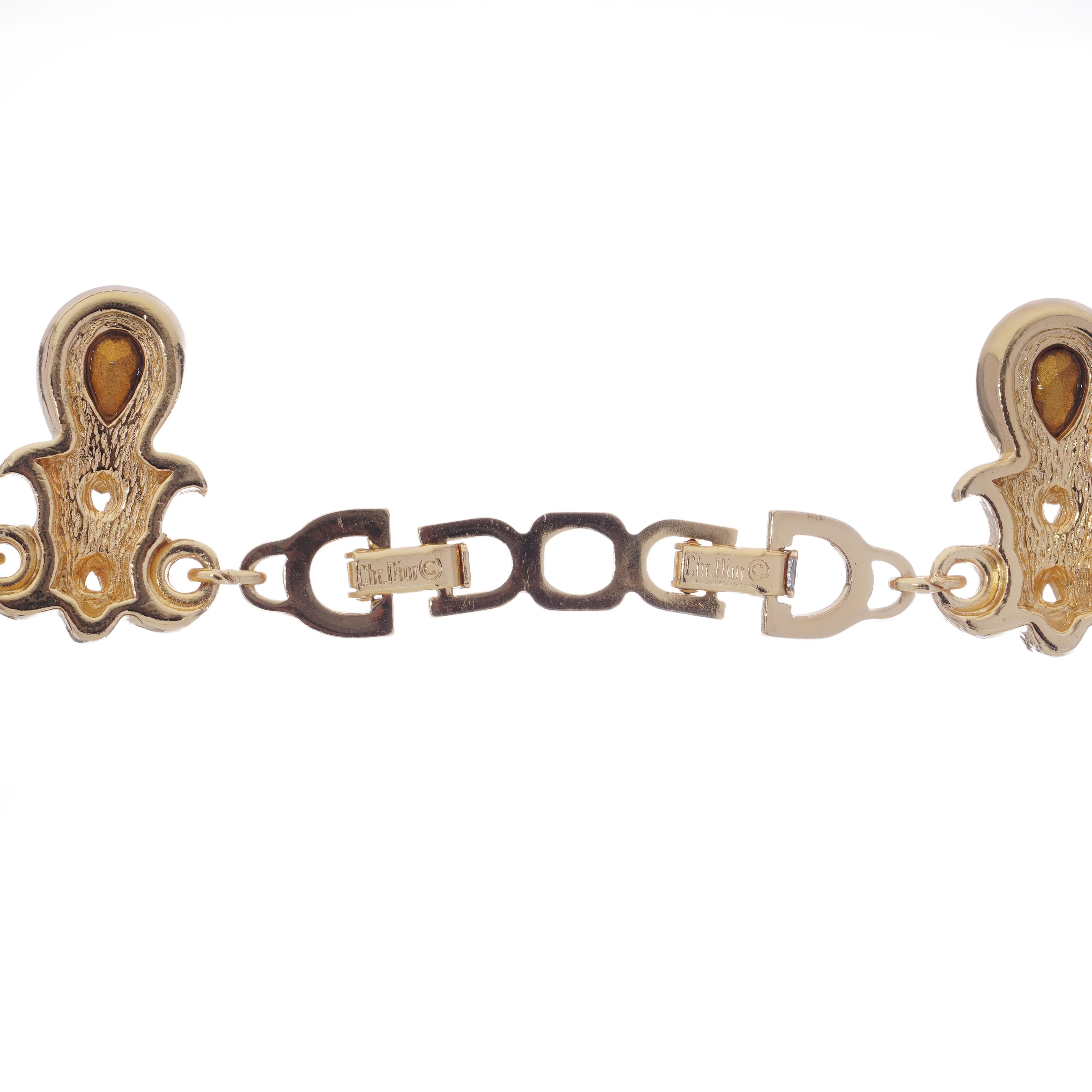 Christian Dior Vintage Necklace and Earrings Set, Circa 1980s For Sale 1