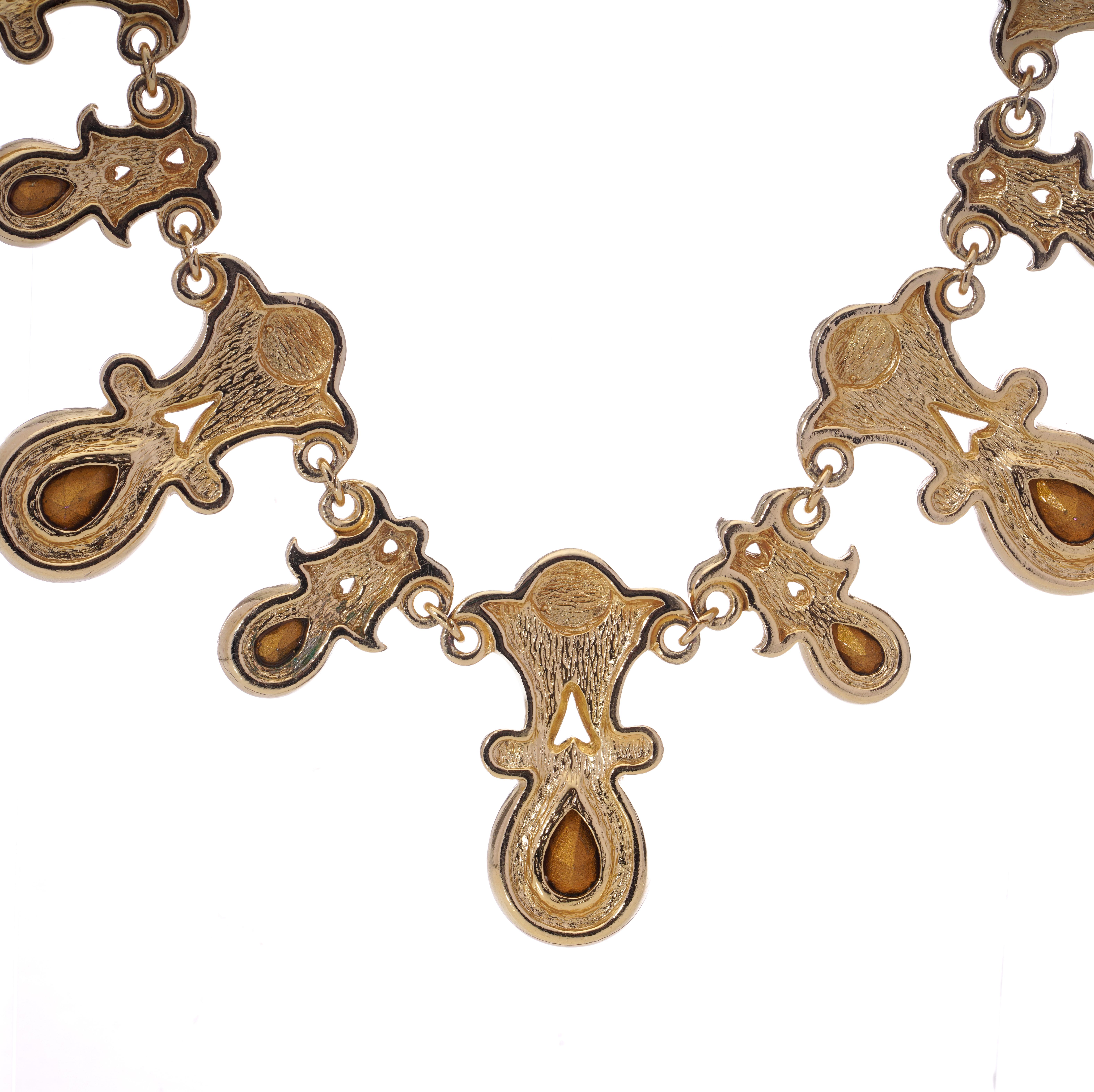 Christian Dior Vintage Necklace and Earrings Set, Circa 1980s For Sale 2