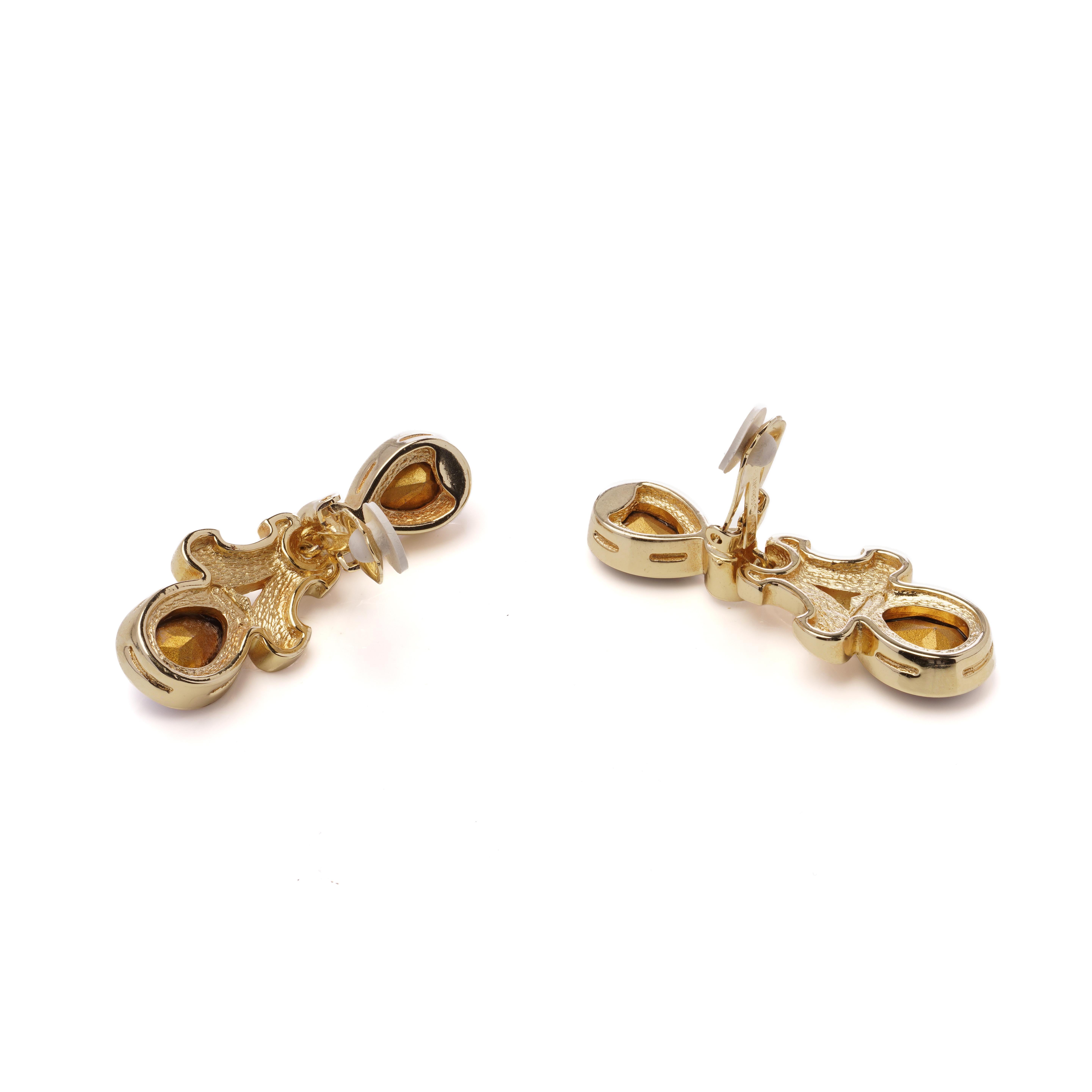 Christian Dior Vintage Necklace and Earrings Set, Circa 1980s For Sale 3