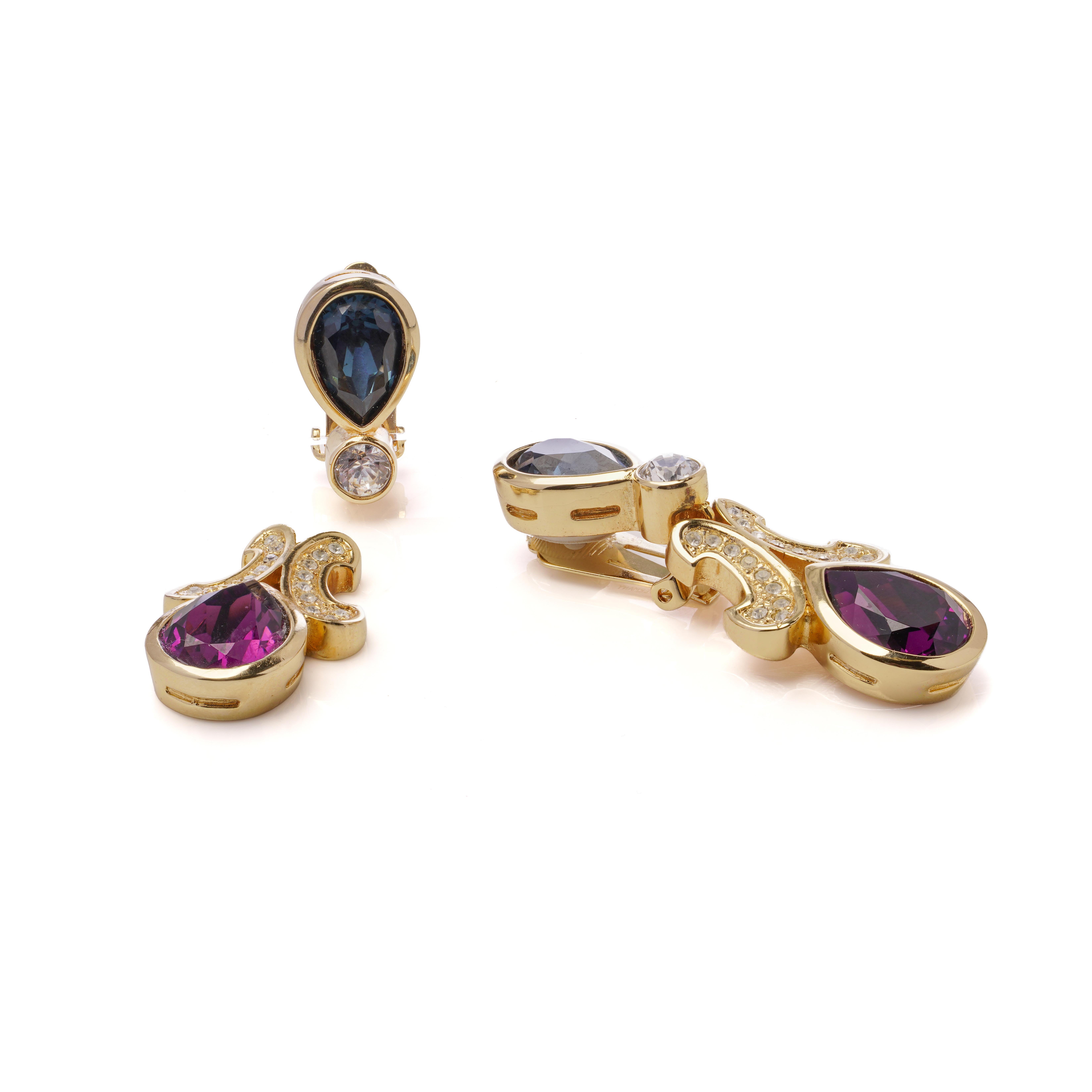 Christian Dior Vintage Necklace and Earrings Set, Circa 1980s For Sale 4