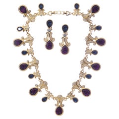 Christian Dior Vintage Necklace and Earrings Set, Circa 1980s