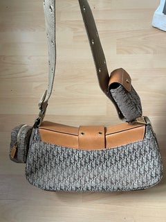 CHRISTIAN DIOR. Vintage oblique monogram bag.