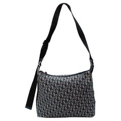 Christian Dior Vintage Messenger-Tasche aus Segeltuch mit schrägem Monogramm