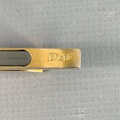 CHRISTIAN DIOR Vintage One Size Gold Silver Two Tone Metal Tie Clip