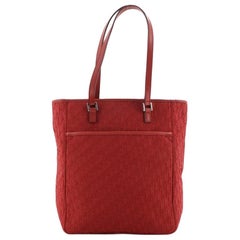 Christian Dior Vintage Open Pocket Tote Diorissimo Canvas Small