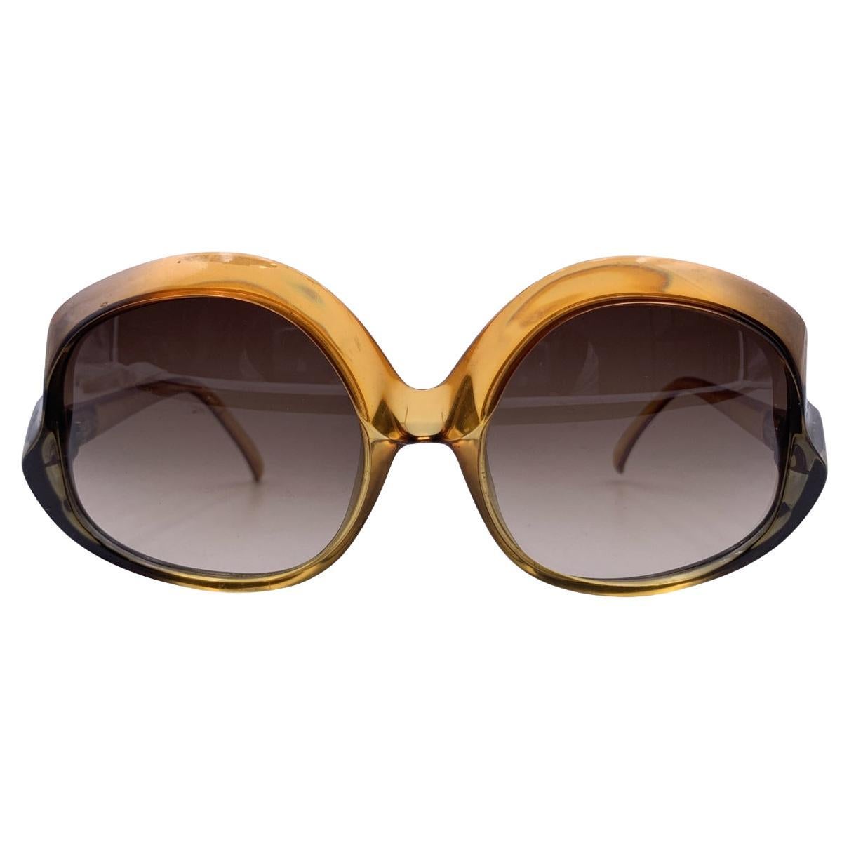 Christian Dior Vintage Orange Acetate Oversize 2143 Sunglasses 55/15