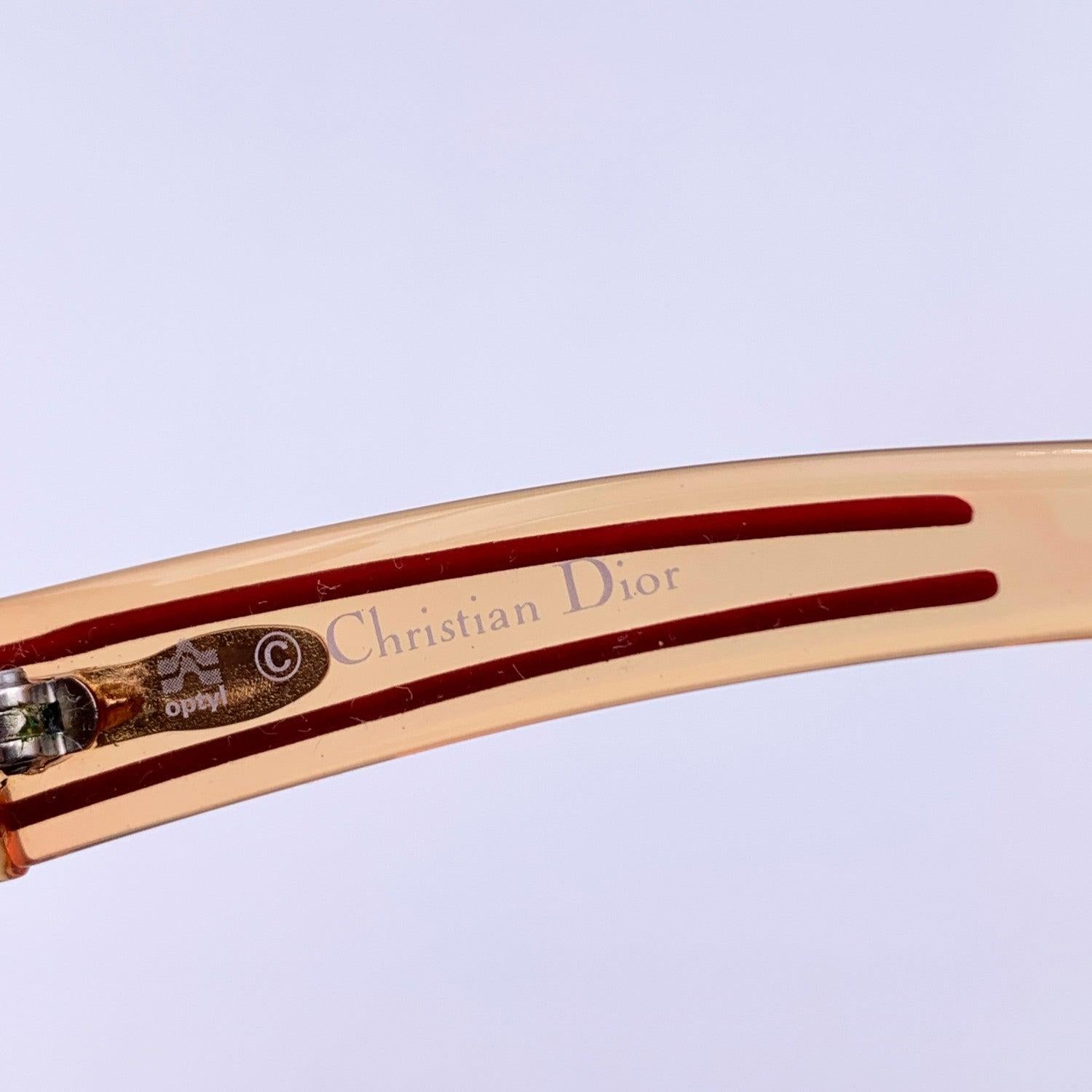Christian Dior Vintage Orange Red Mod. 2040 Oversize Sunglasses 130 mm In Excellent Condition In Rome, Rome