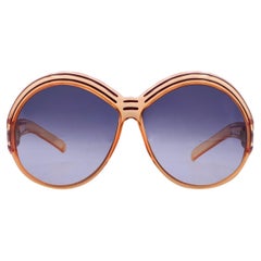Christian Dior Vintage Orange Red Mod. 2040 Oversize Sunglasses 130 mm