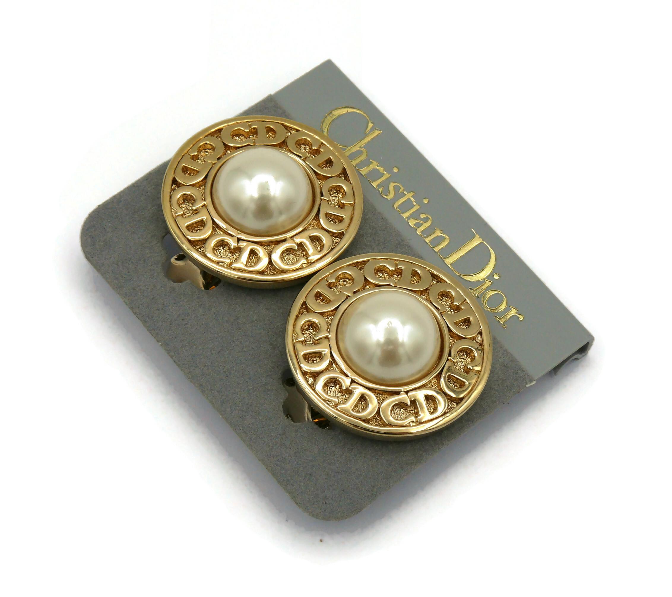 christian dior vintage clip on earrings