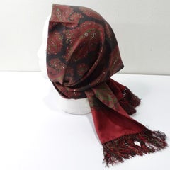 Christian Dior Retro Printed Silk Smoking Scarf