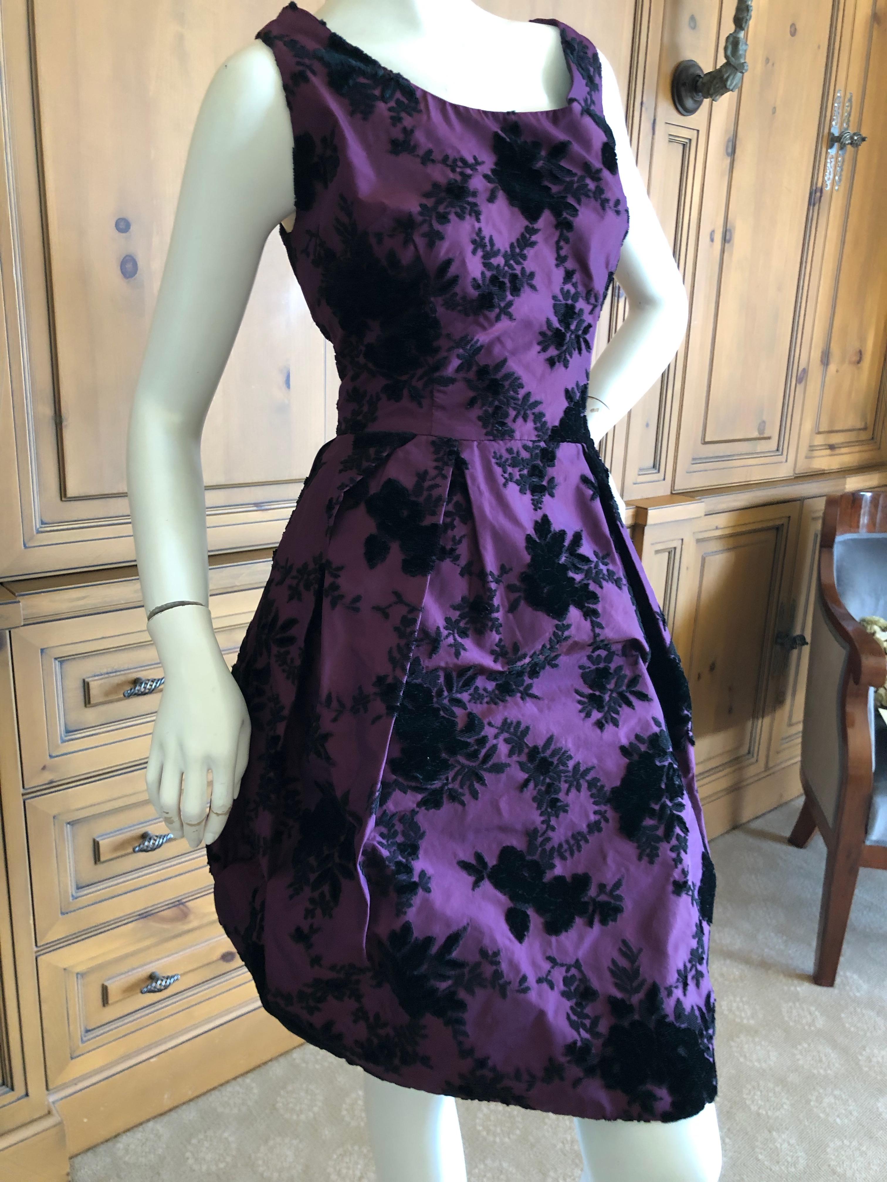 purple and black floral dress