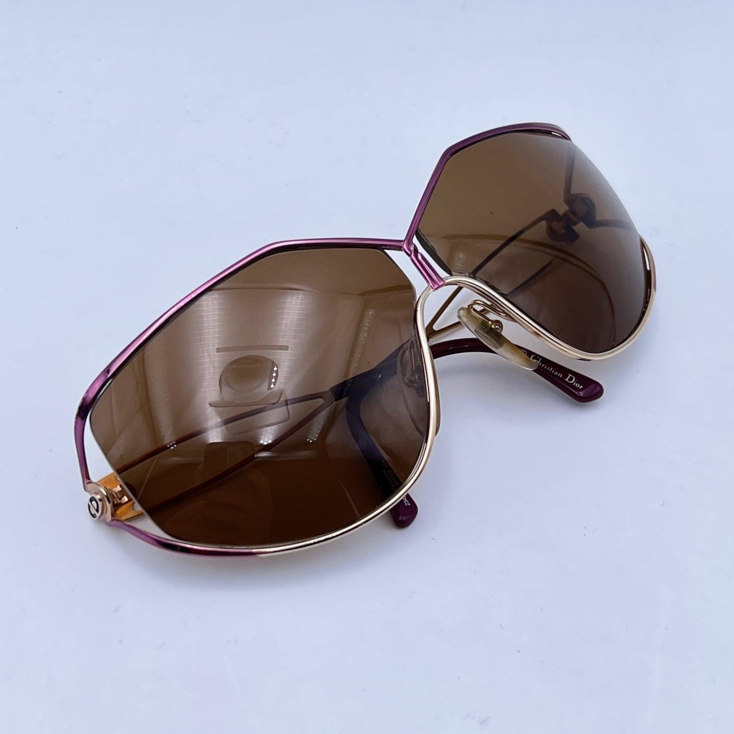 Brown Christian Dior Vintage Purple Mint Sunglasses 2345 64/08 115mm