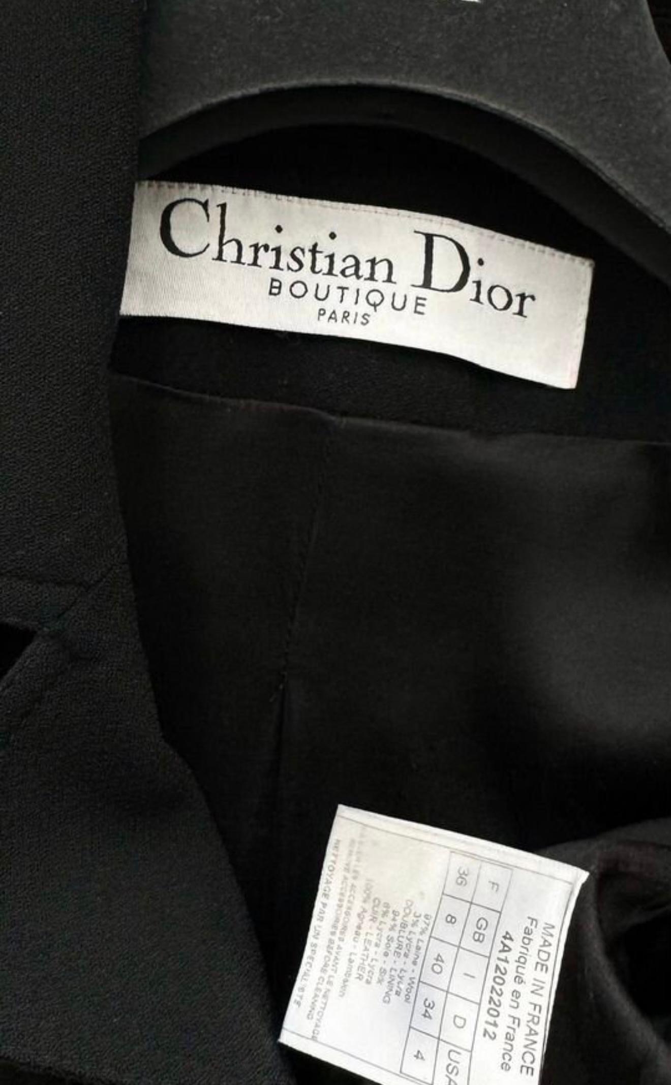 Christian Dior Vintage Rare Chain & Pin Embellished Jacket 36 FR 4