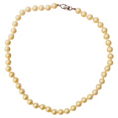 Christian Dior Vintage Rare White Circle Round Beads Pearls Choker Necklace