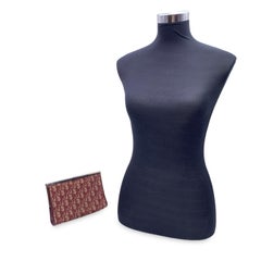 Christian Dior Vintage Red Canvas Clutch Purse Pochette Bag